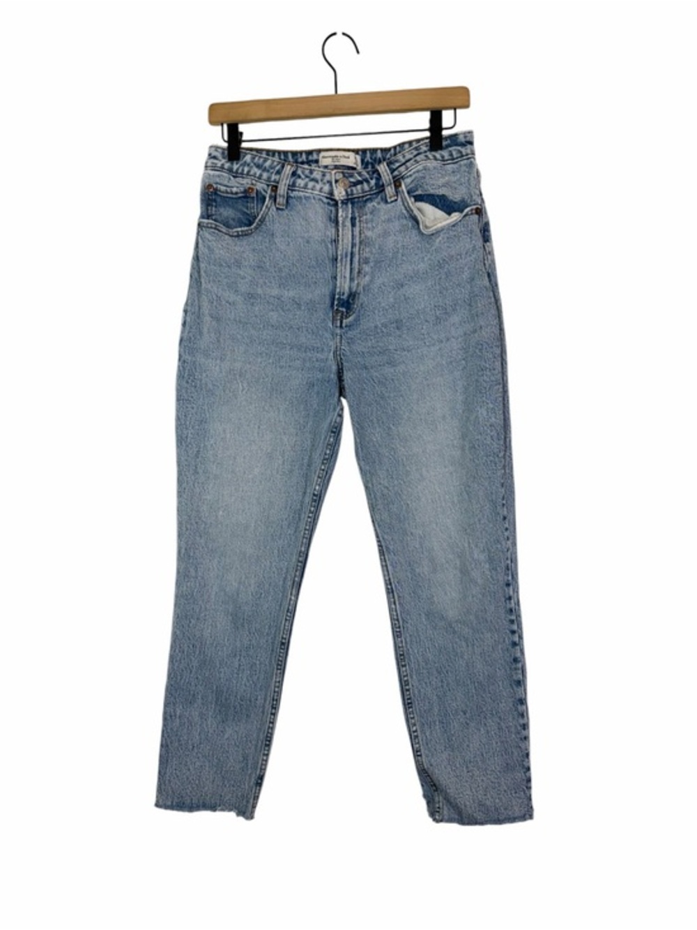 Abercrombie & Fitch The Mom High Rise Curve Love Jeans 29/8R Light Wash